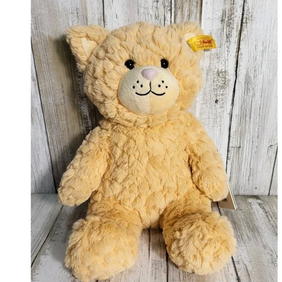 Steiff Honey Teddy Bear Plush Stuffed Animal Toy Yellow Gold Button In Ear - Picture 4 of 6